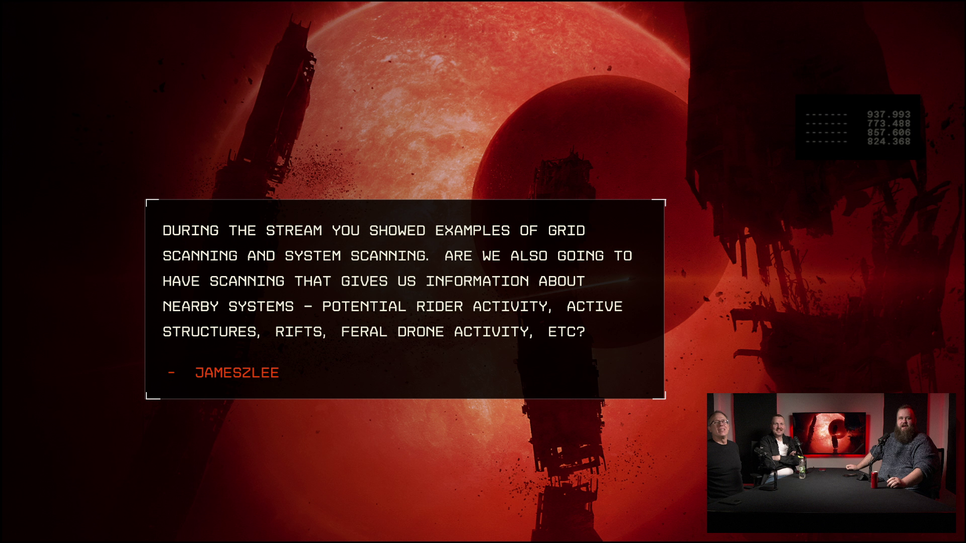 Scanning and intel question on screen